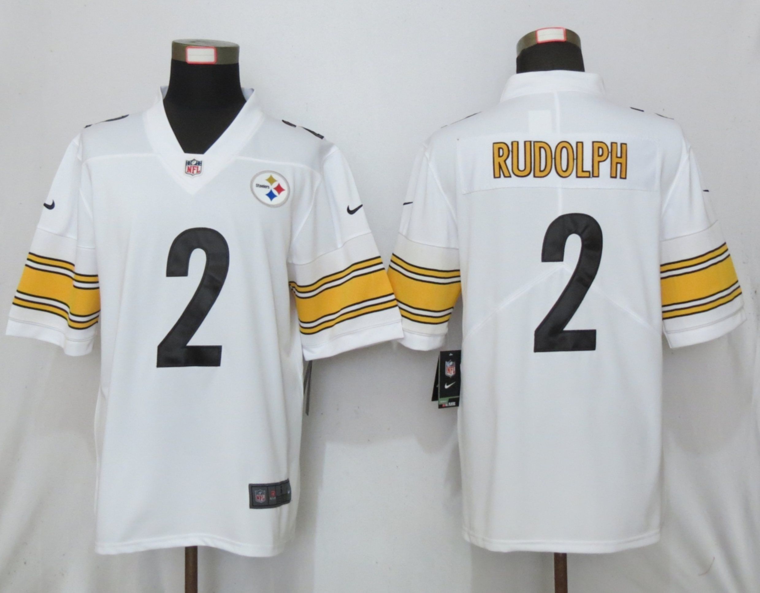 Men Pittsburgh Steelers #2 Rudolph White Nike Vapor Untouchable Limited NFL Jerseys->pittsburgh steelers->NFL Jersey